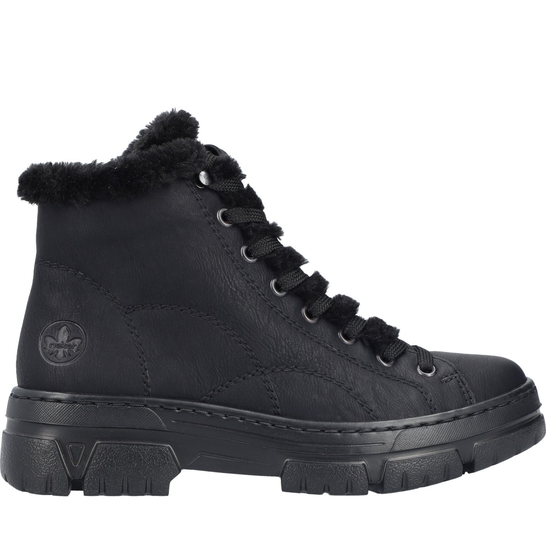 black casual closed ladies mid height boots