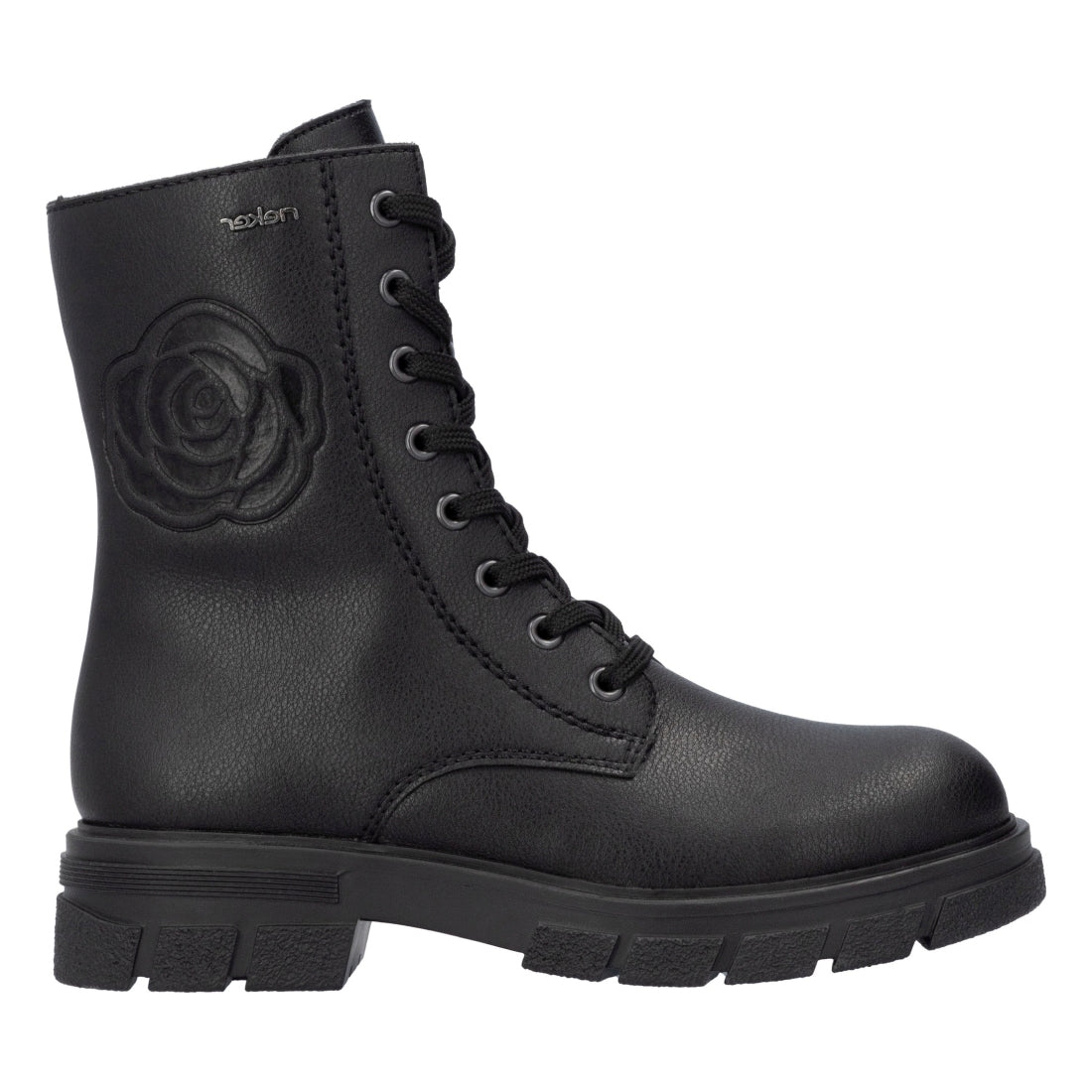 black casual closed ladies mid height boots