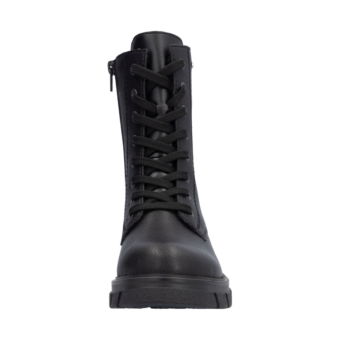 black casual closed ladies mid height boots