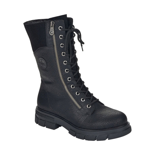 black casual closed ladies mid height boots