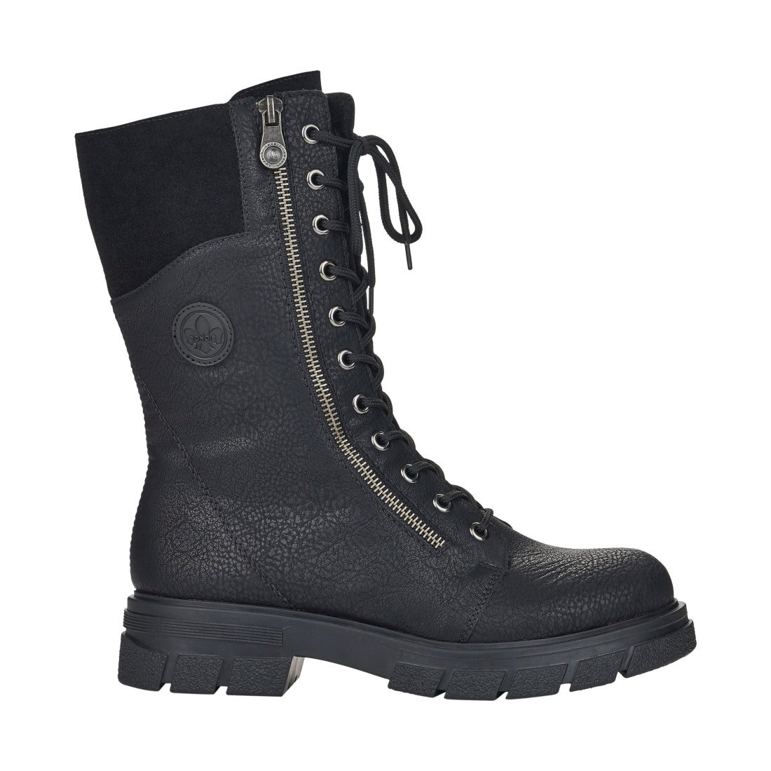 black casual closed ladies mid height boots