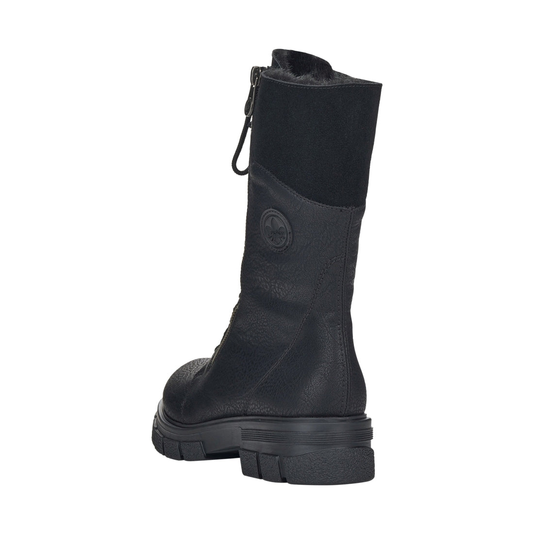 black casual closed ladies mid height boots