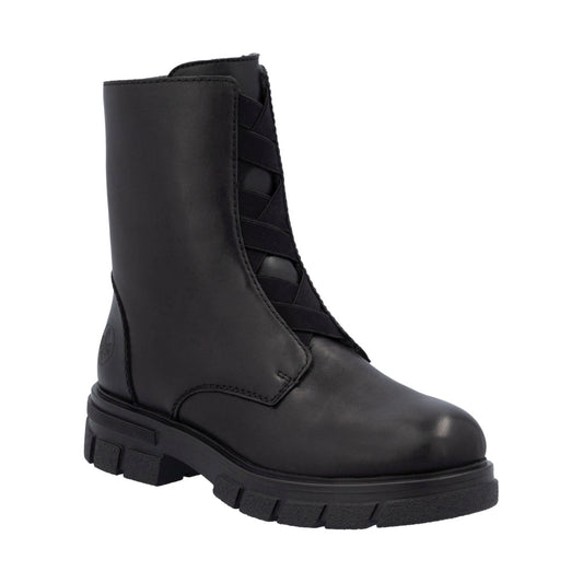 black casual closed ladies mid height boots