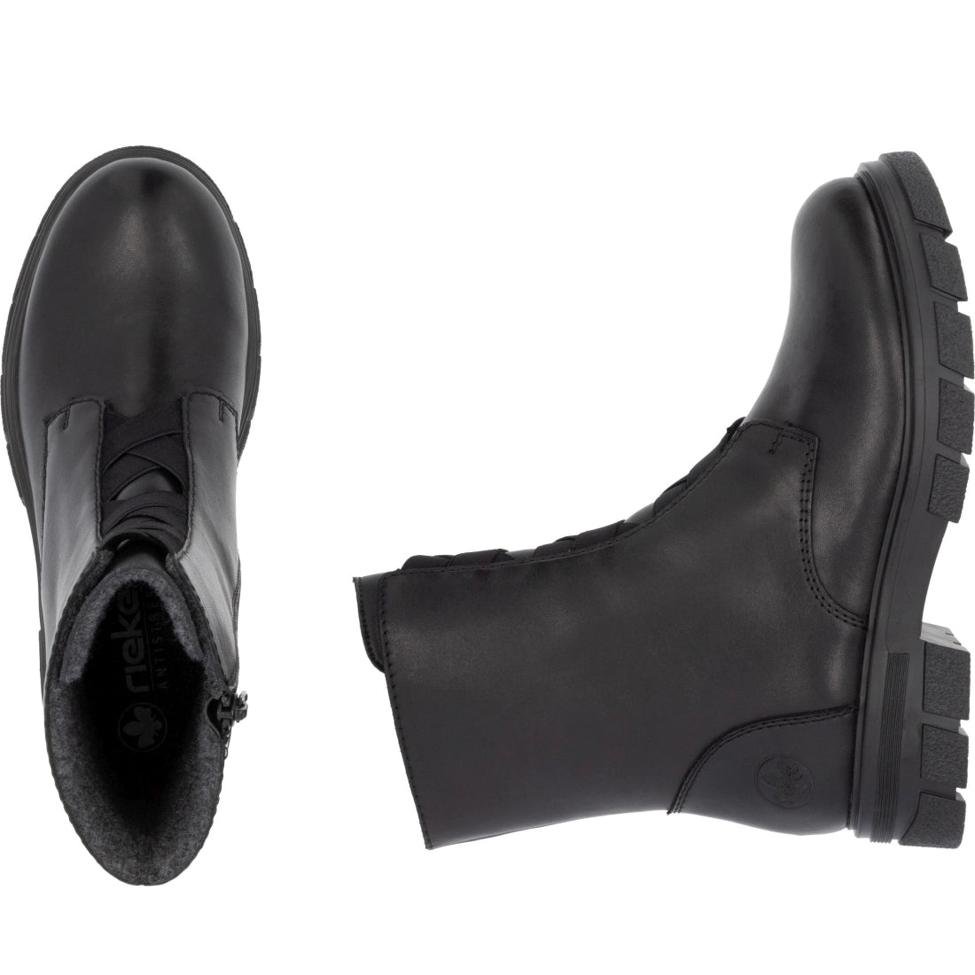 black casual closed ladies mid height boots