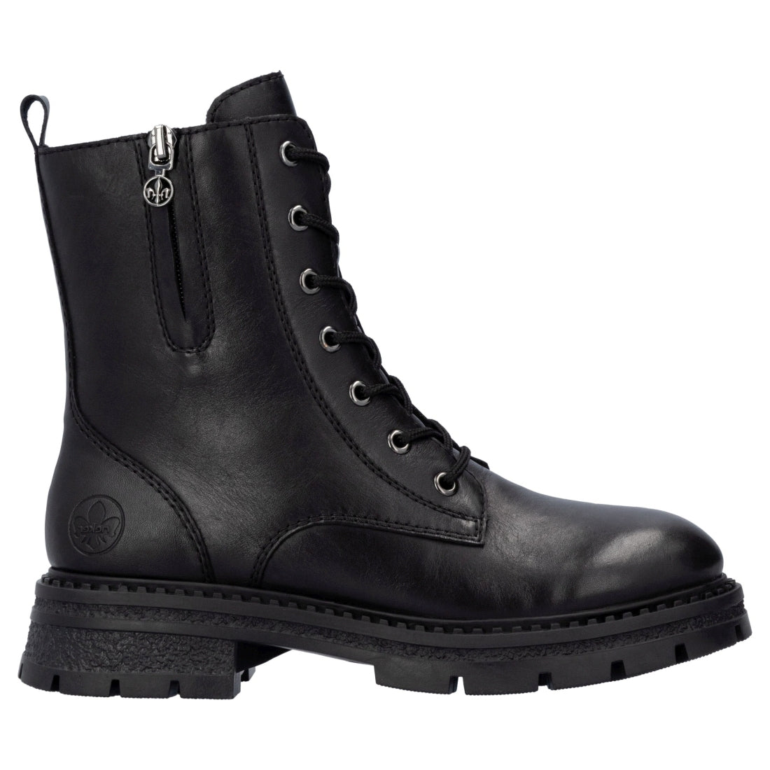 black casual closed ladies mid height boots