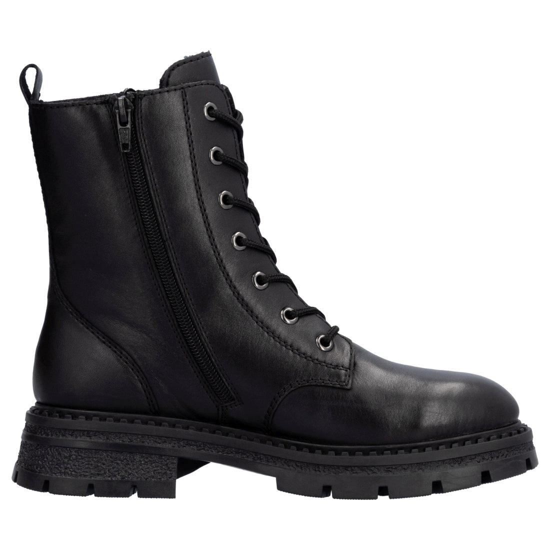 black casual closed ladies mid height boots