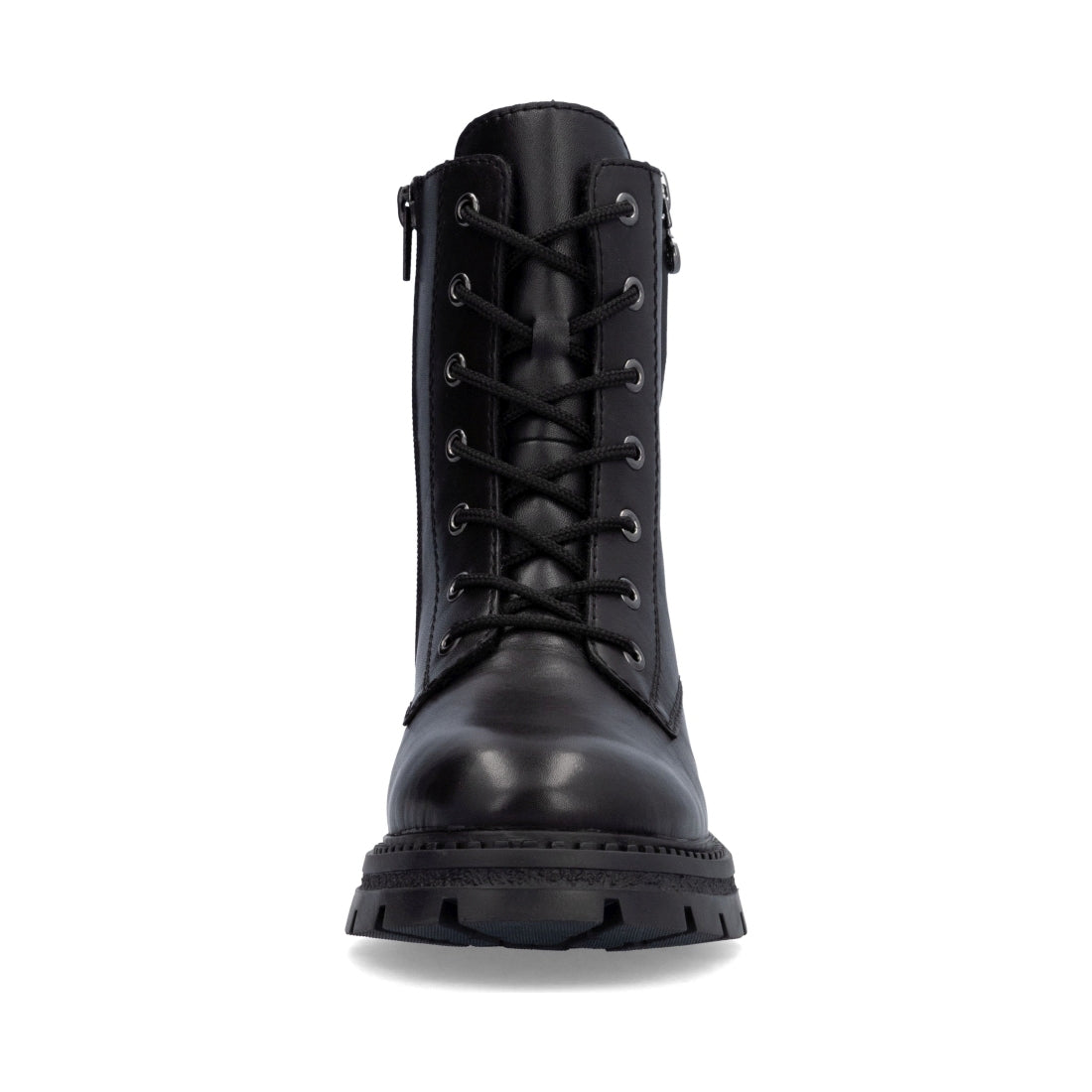 black casual closed ladies mid height boots