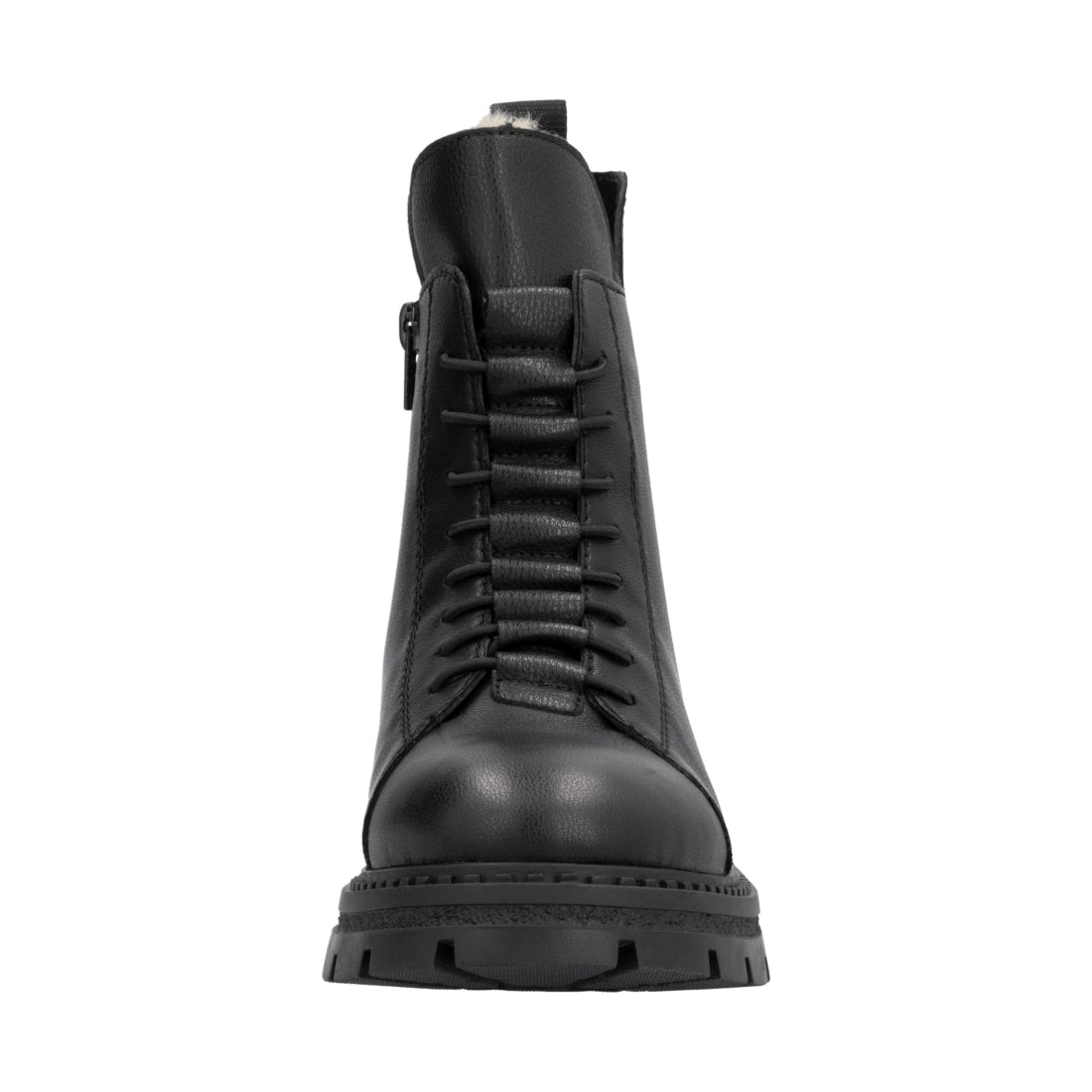 black casual closed ladies mid height boots