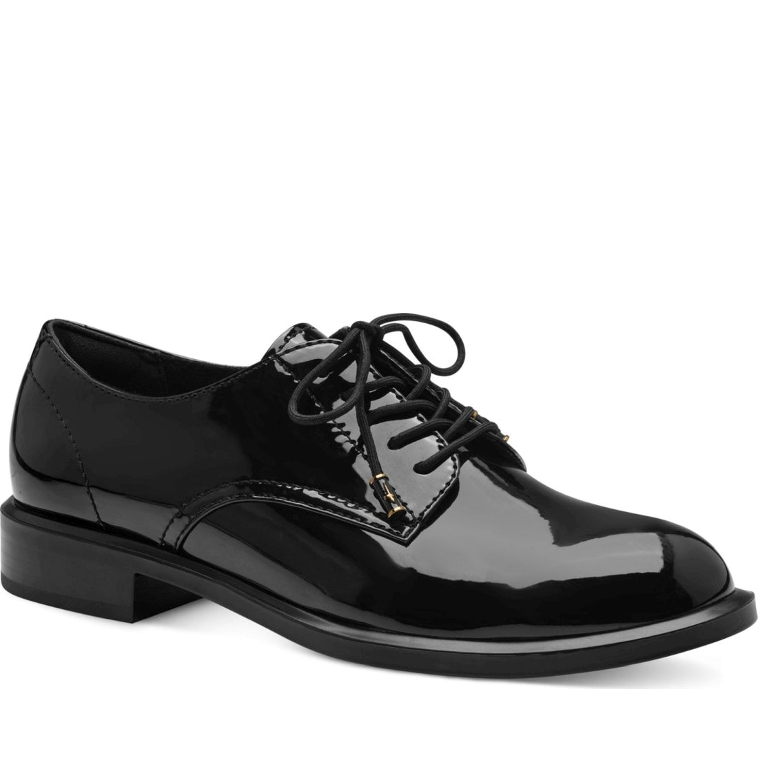 lace-up formal shoes black patent