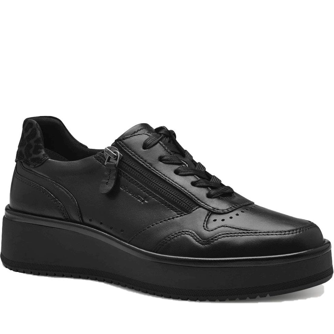 sneaker low black leather