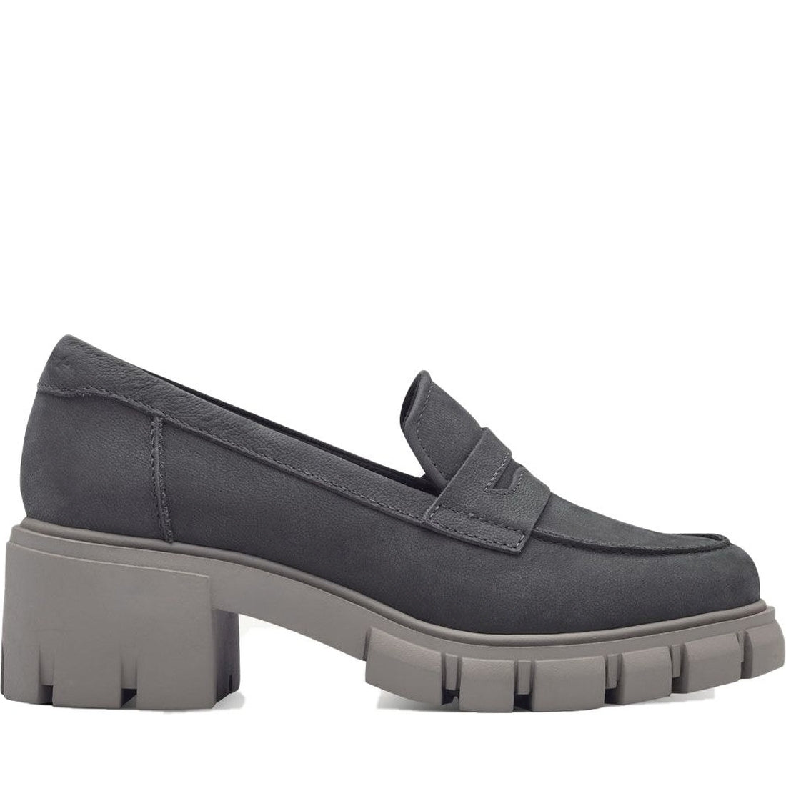 dark grey classic closed loafers