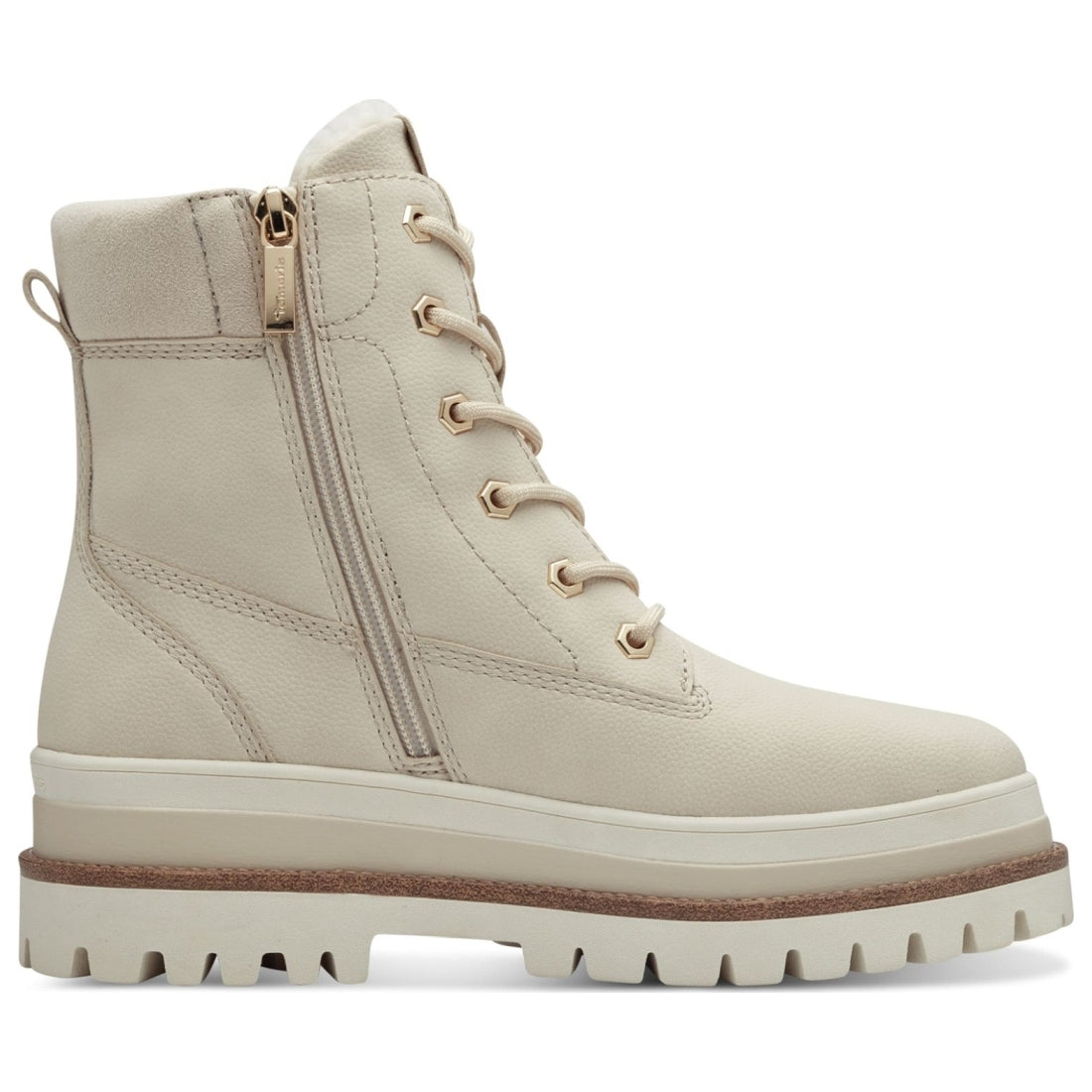 wl lace boot ivory