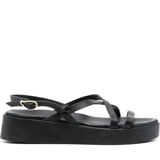 Ancient Greek Sandals womens black silia vachetta sandals | Vilbury London