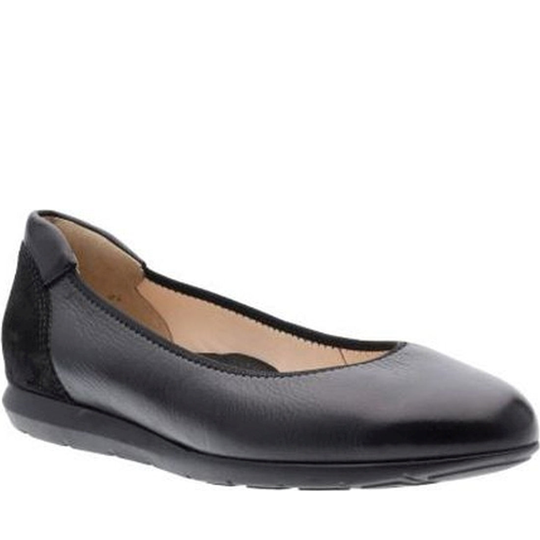 Ara womens black sardinia ballerinas | Vilbury London