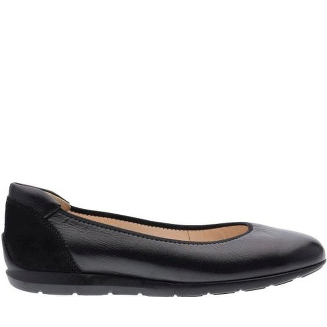 Ara womens black sardinia ballerinas | Vilbury London