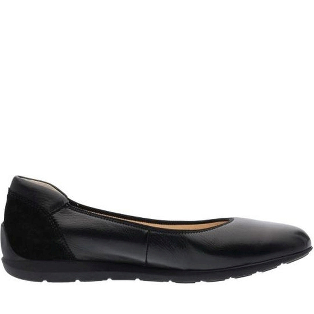 Ara womens black sardinia ballerinas | Vilbury London