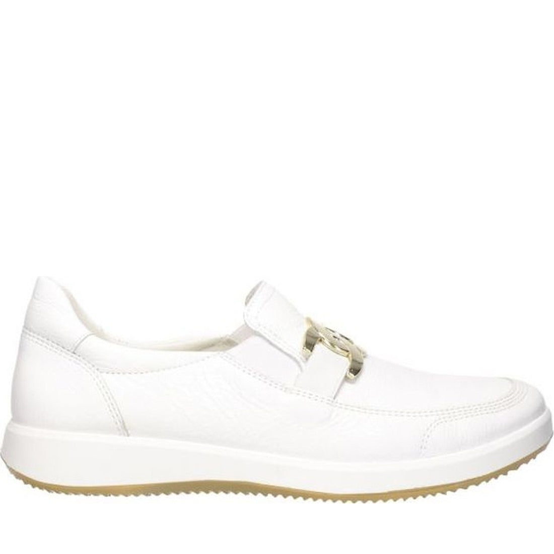 Ara womens white roma loafers | Vilbury London