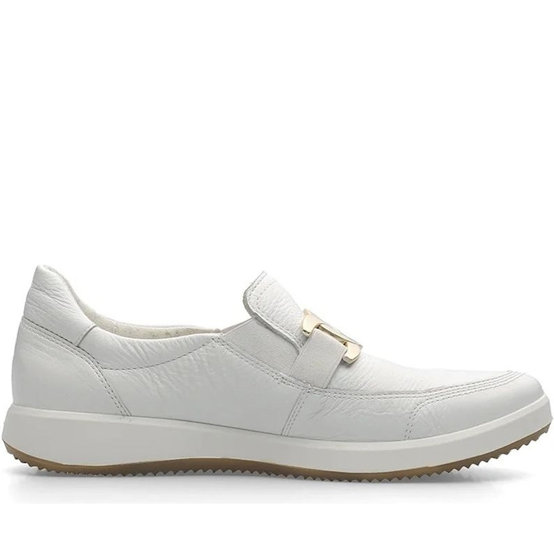 Ara womens white roma loafers | Vilbury London