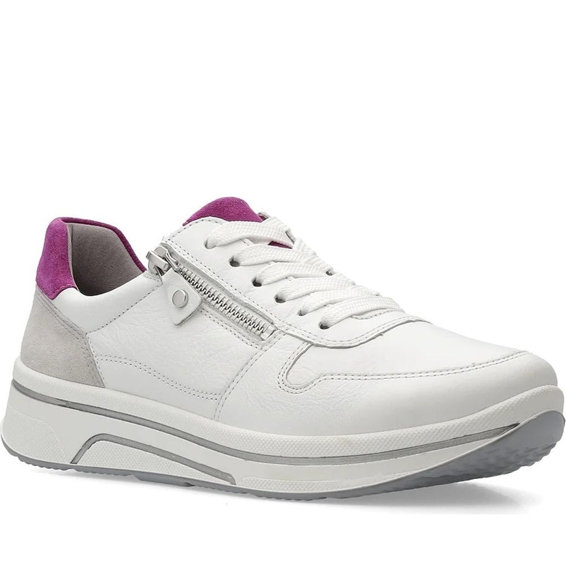 Ara womens white sapporo leisure trainers | Vilbury London