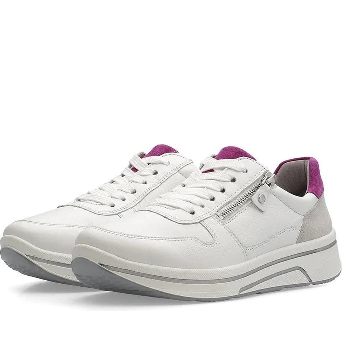 Ara womens white sapporo leisure trainers | Vilbury London