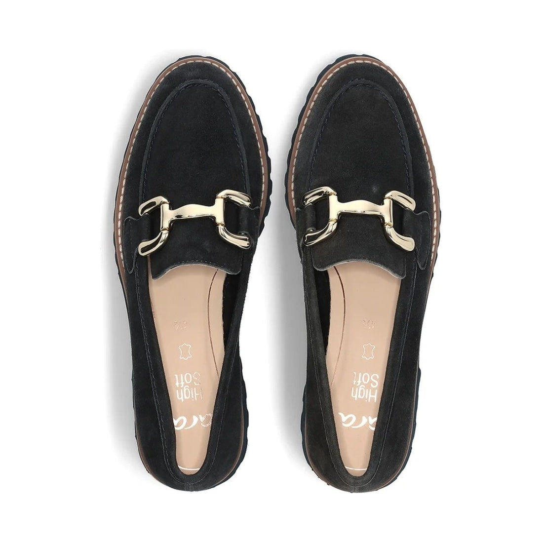 Ara womens blue kent loafers | Vilbury London