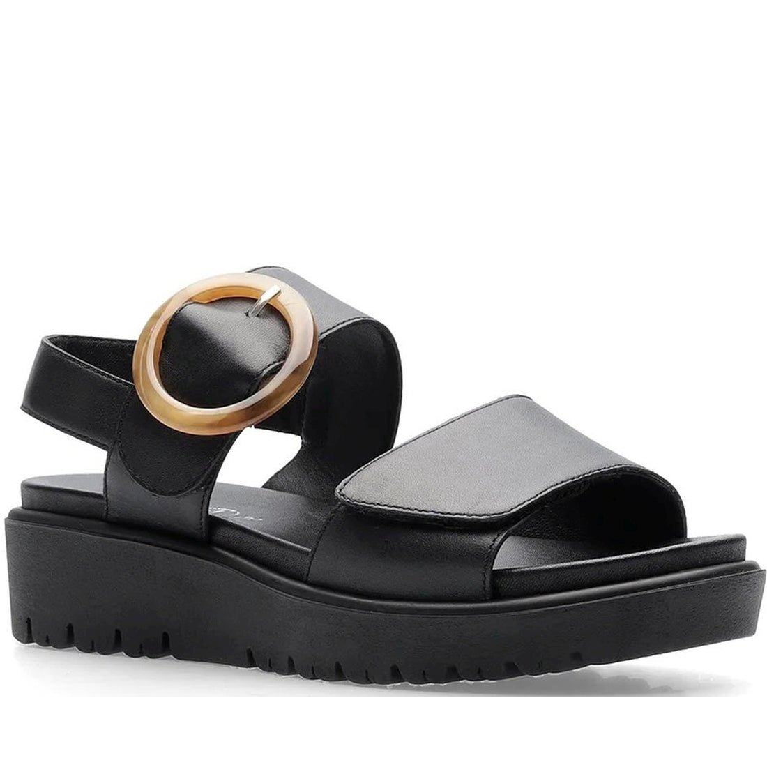 Ara womens black bilbao sandals | Vilbury London