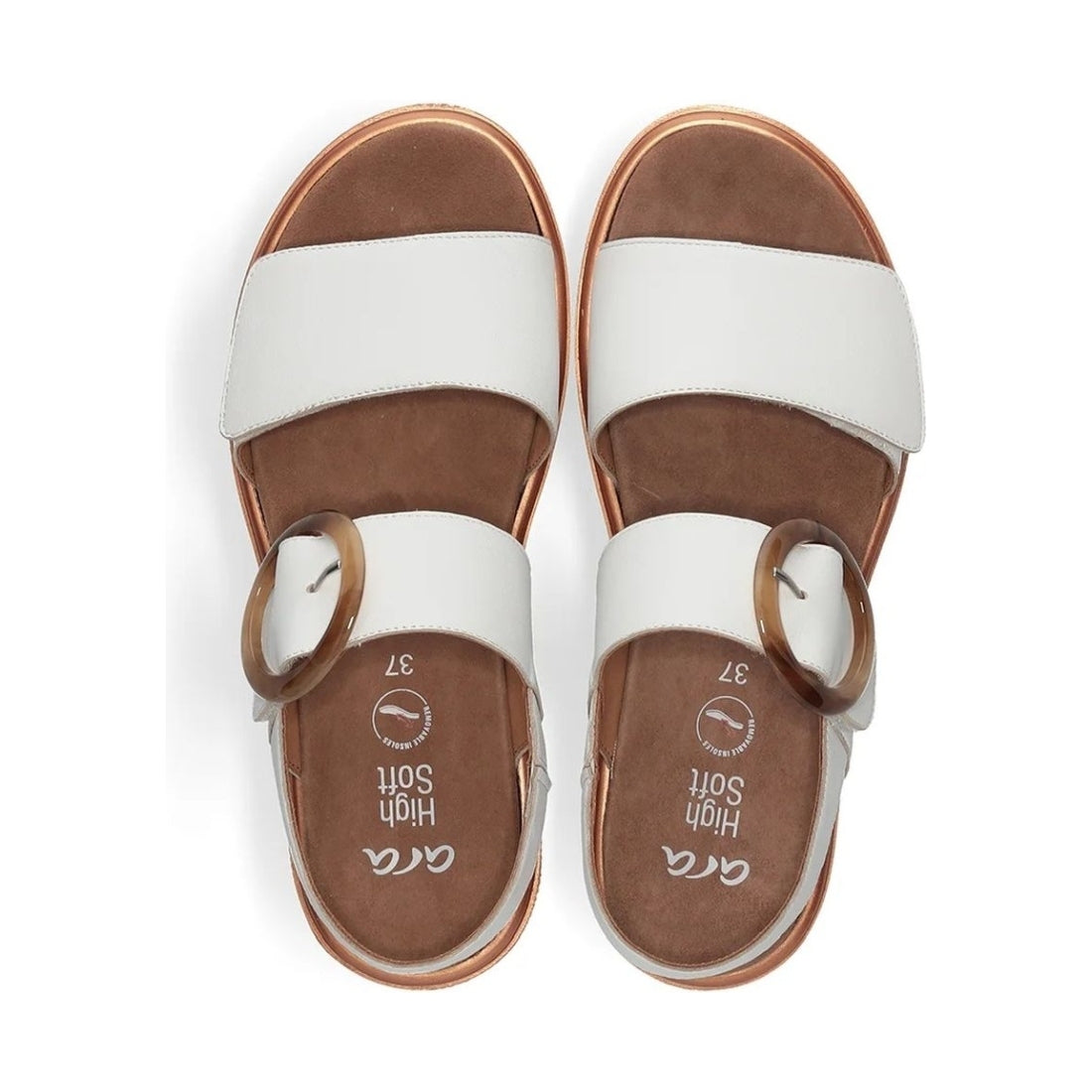 Ara womens white bilbao sandals | Vilbury London