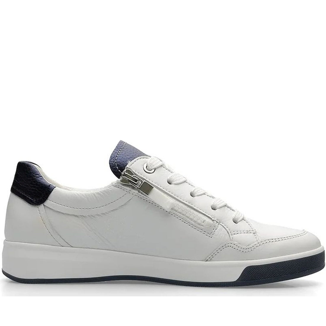 Ara womens white rom leisure trainers | Vilbury London