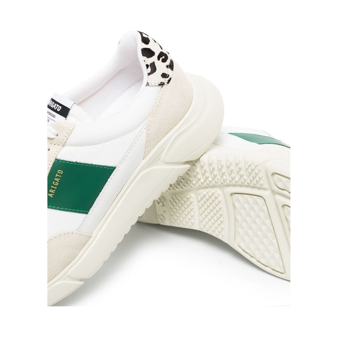 AXEL ARIGATO womens white, kale green genesis vintage runner | Vilbury London