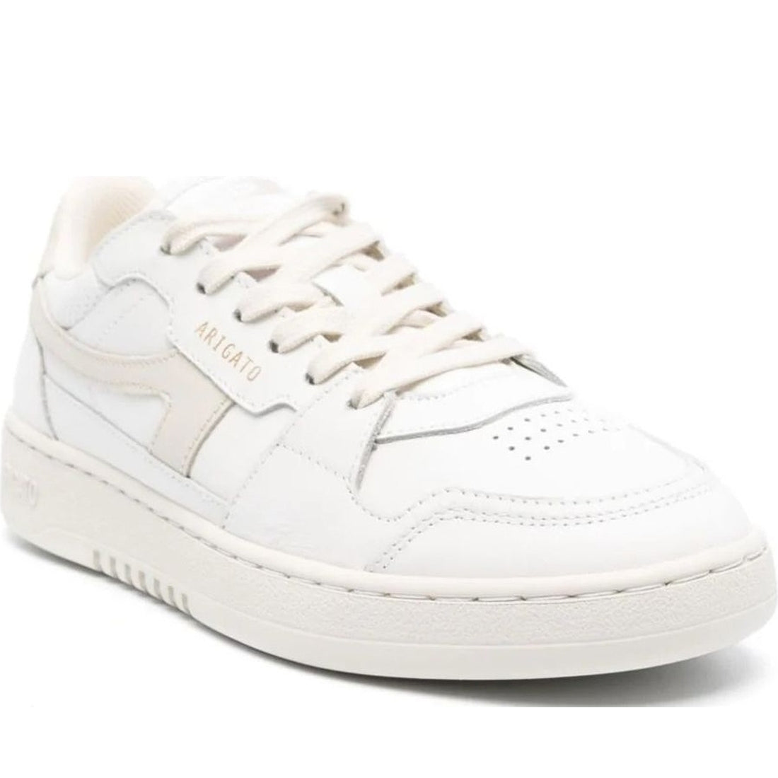 AXEL ARIGATO womens white, beige dice stripe sneaker | Vilbury London