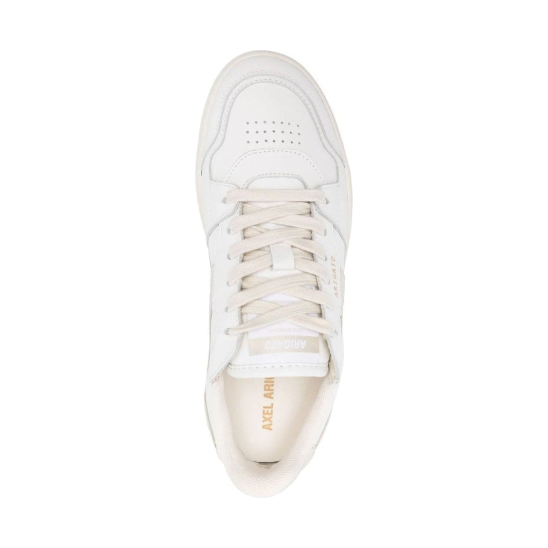 AXEL ARIGATO womens white, beige dice stripe sneaker | Vilbury London