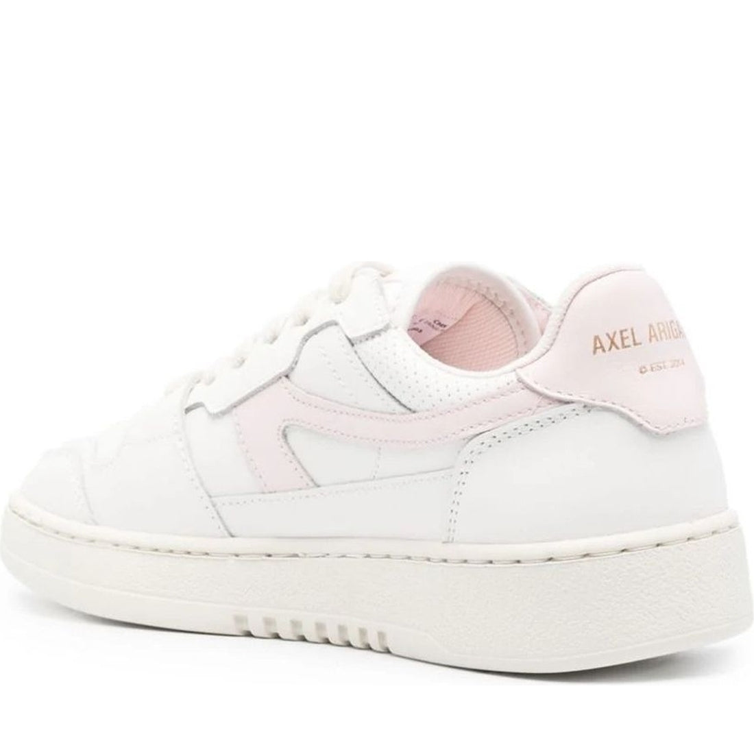 AXEL ARIGATO womens white, pink dice stripe sneaker | Vilbury London