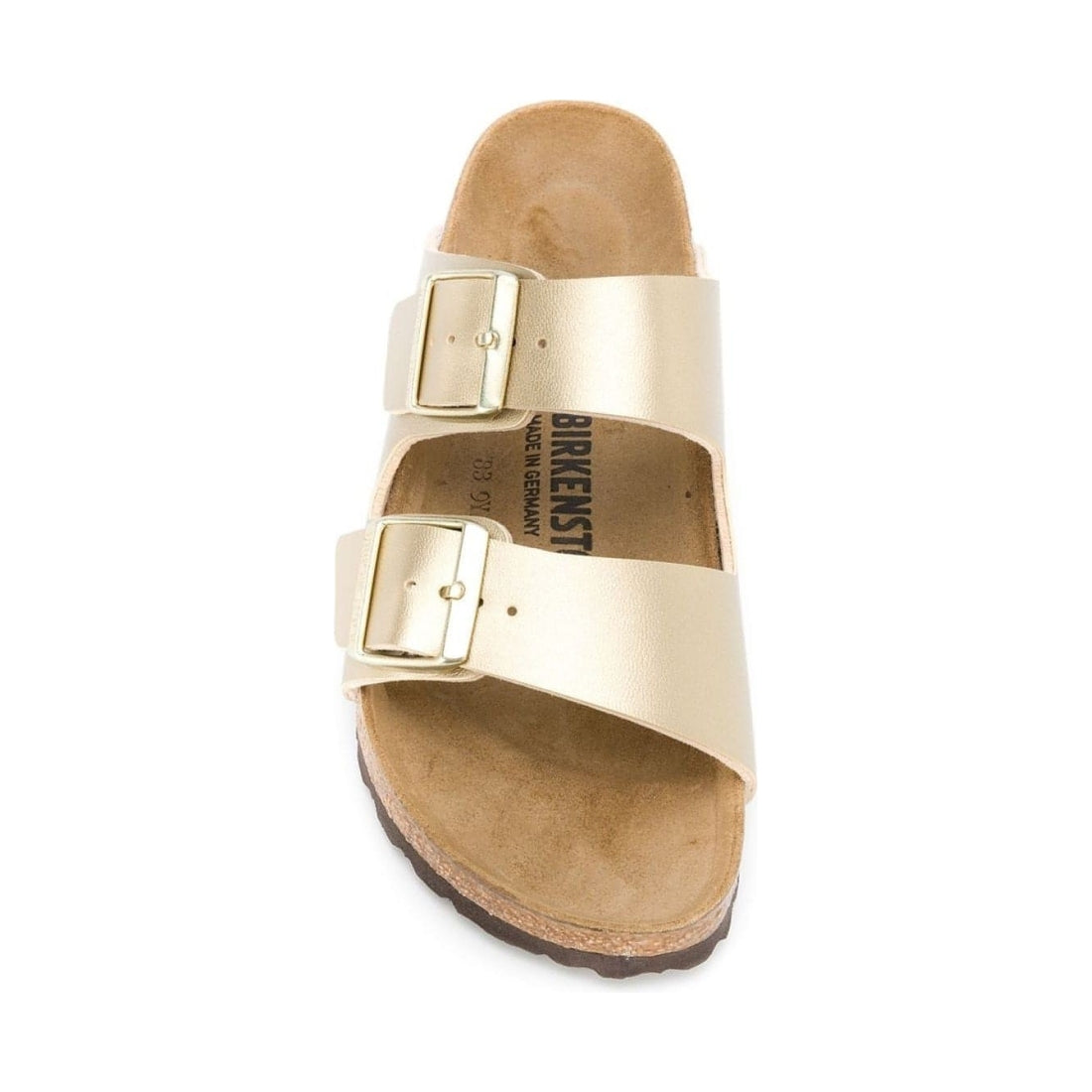Birkenstock womens gold arizona bf slippers | Vilbury London