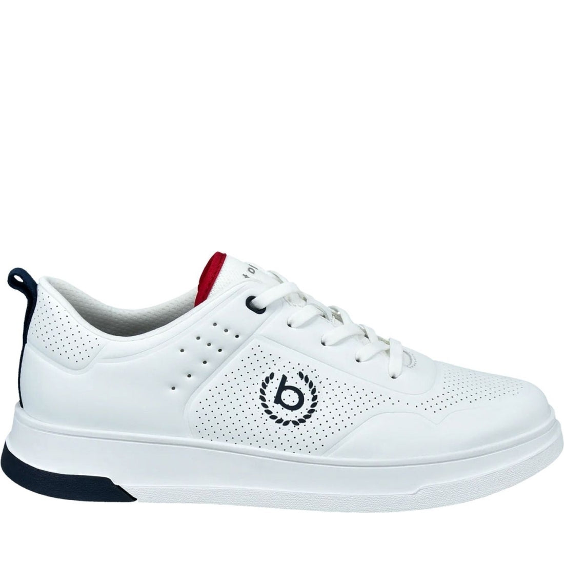 Bugatti mens white franc leisure trainers | Vilbury London