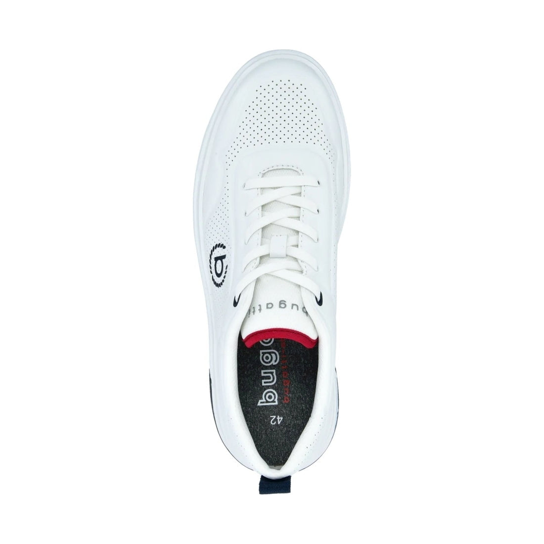 Bugatti mens white franc leisure trainers | Vilbury London