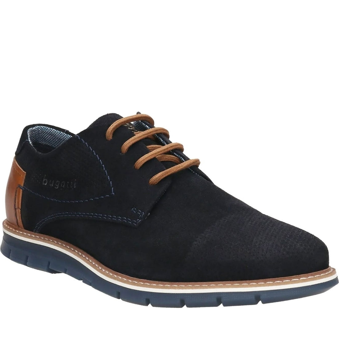 Bugatti mens dark blue simone leisure trainers | Vilbury London