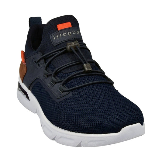 Bugatti mens dark blue nubola leisure trainers | Vilbury London