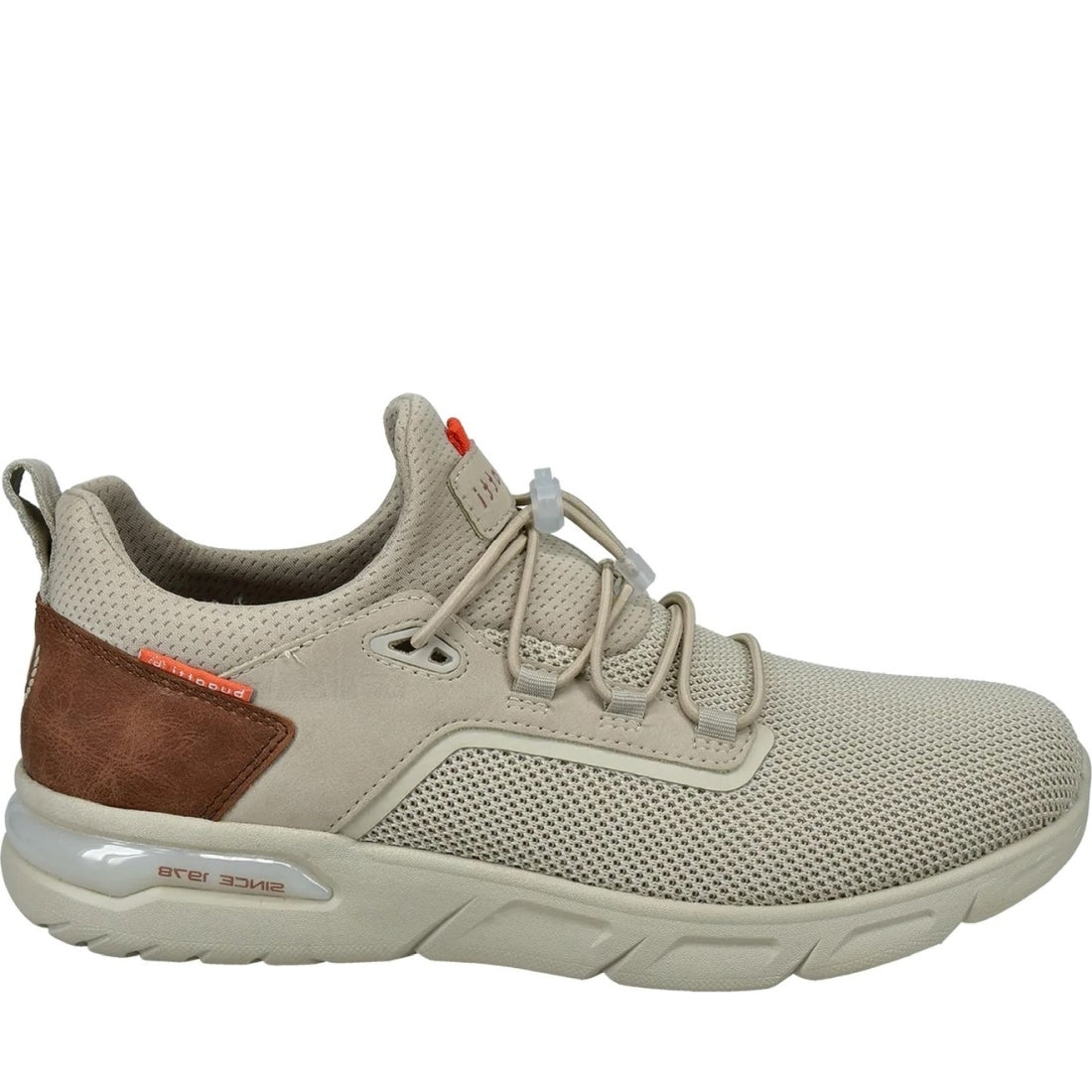 Bugatti mens beige nubola leisure trainers | Vilbury London