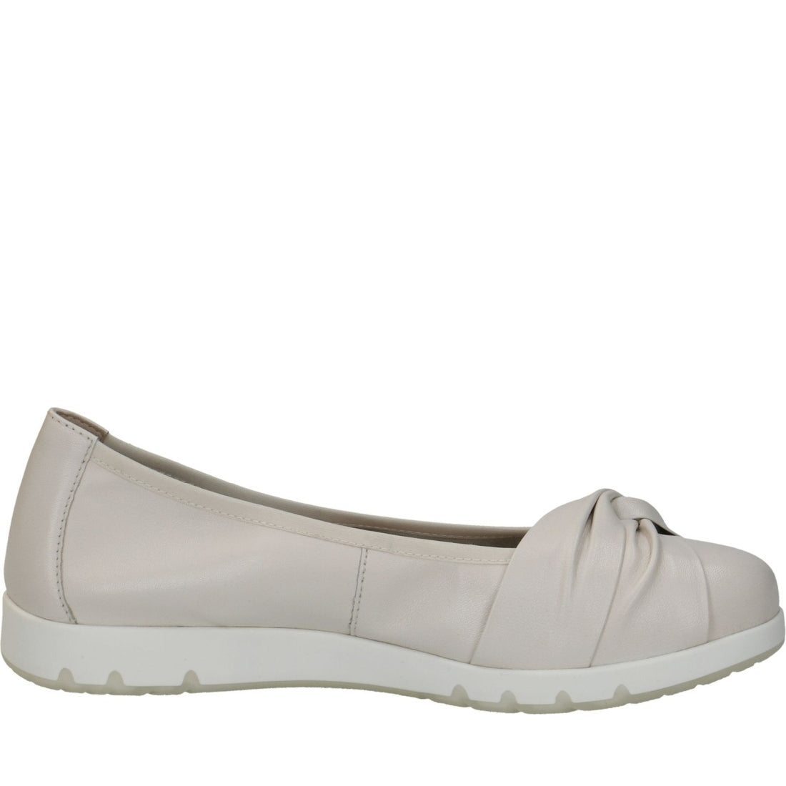 Caprice womens offwhite soft casual closed ballerinas | Vilbury London