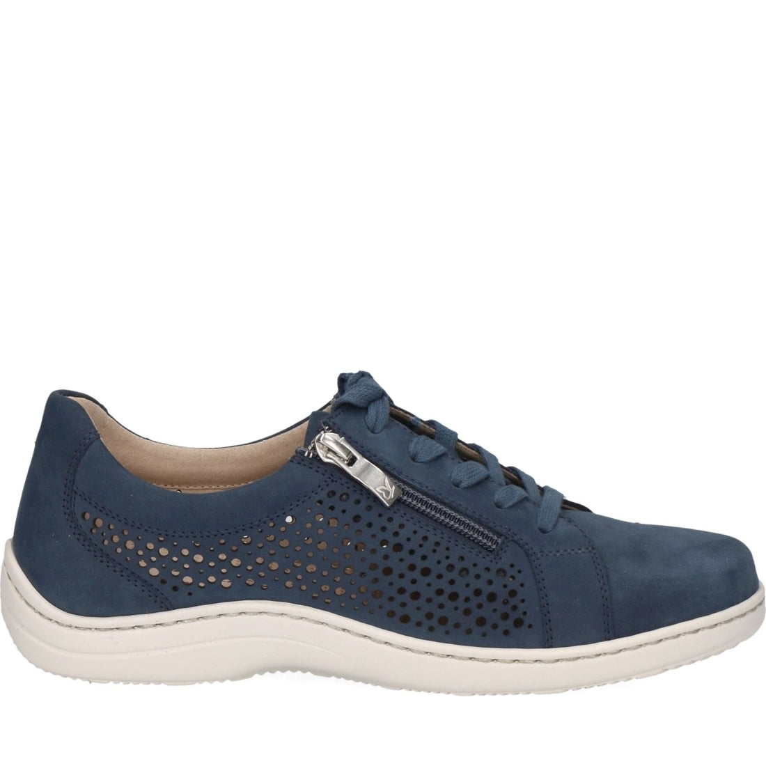 Caprice womens ocean nubuc leisure trainers | Vilbury London