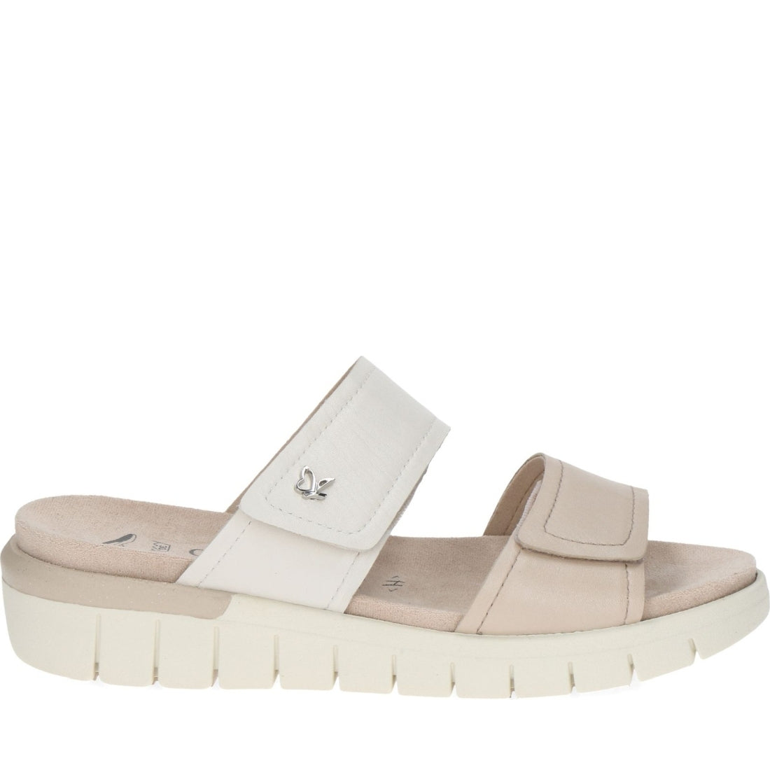 Caprice womens beige comb casual open sandals | Vilbury London