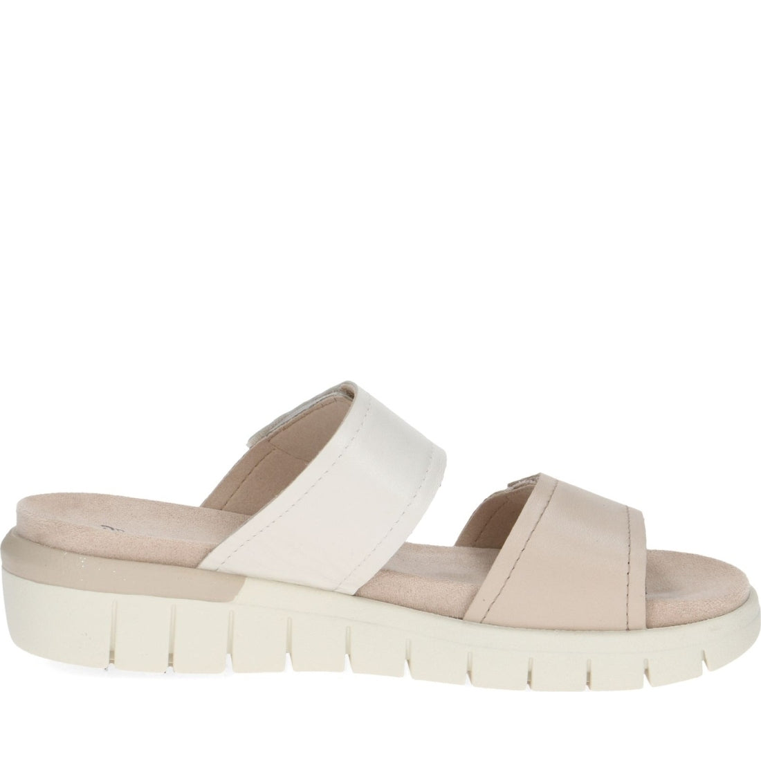 Caprice womens beige comb casual open sandals | Vilbury London