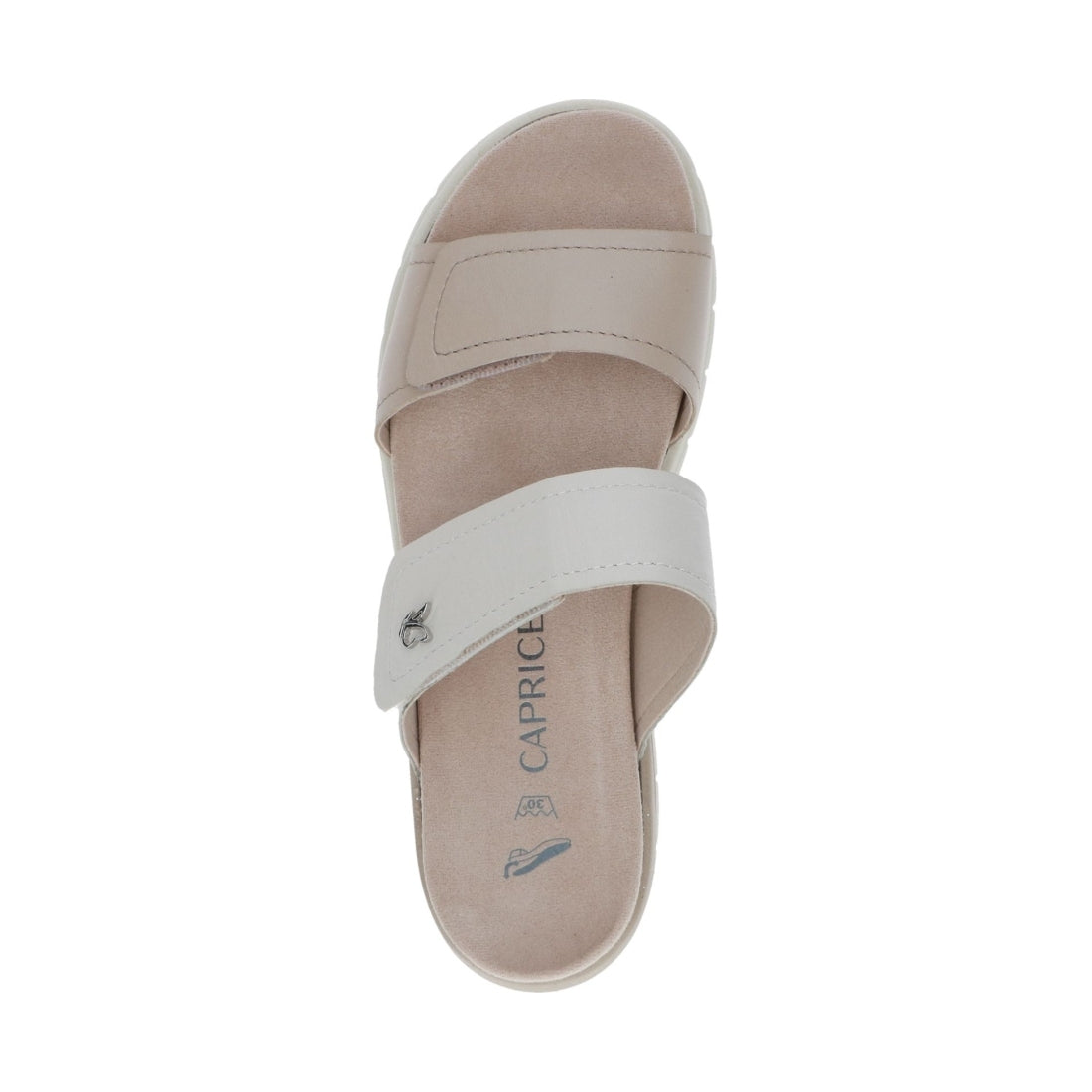 Caprice womens beige comb casual open sandals | Vilbury London