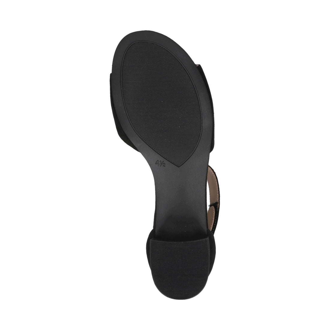 Caprice womens black suede casual open sandals | Vilbury London