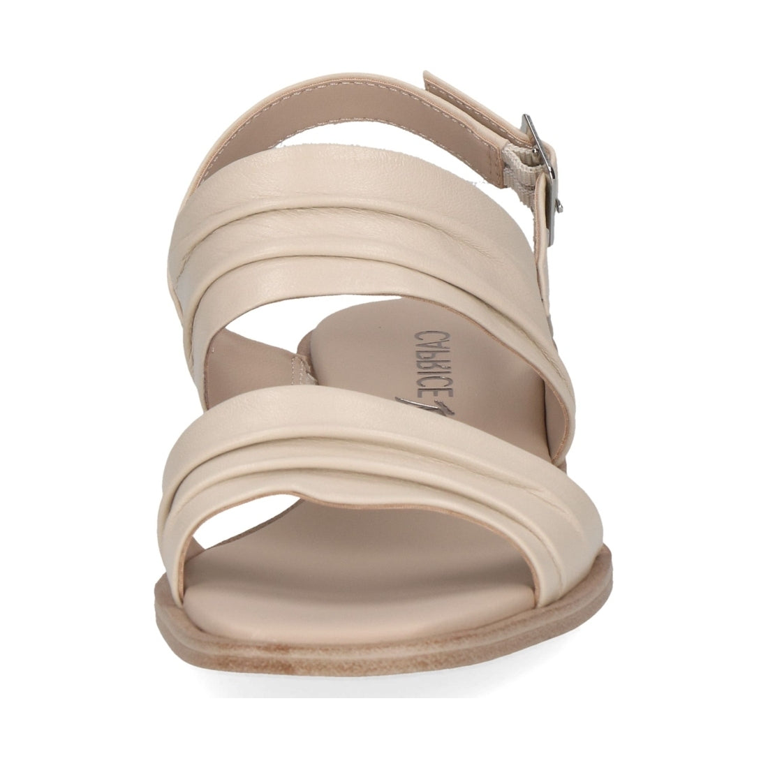 Caprice womens offwhite soft casual open sandals | Vilbury London