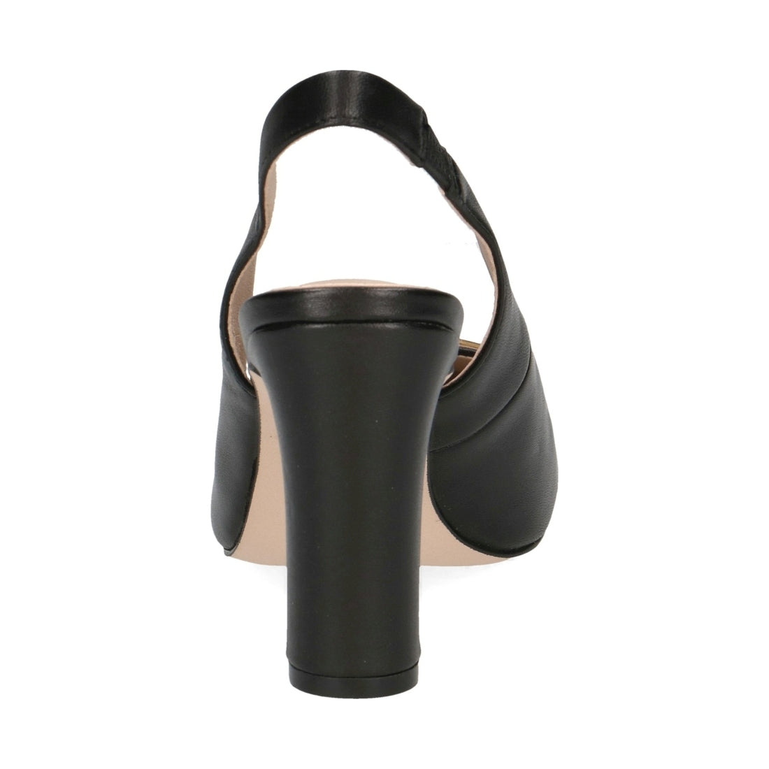 black nappa elegant part-open pumps