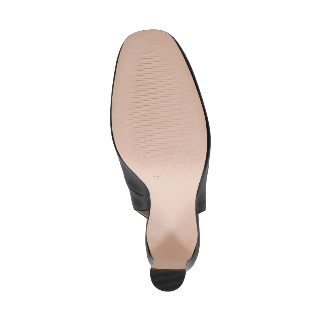 black nappa elegant part-open pumps