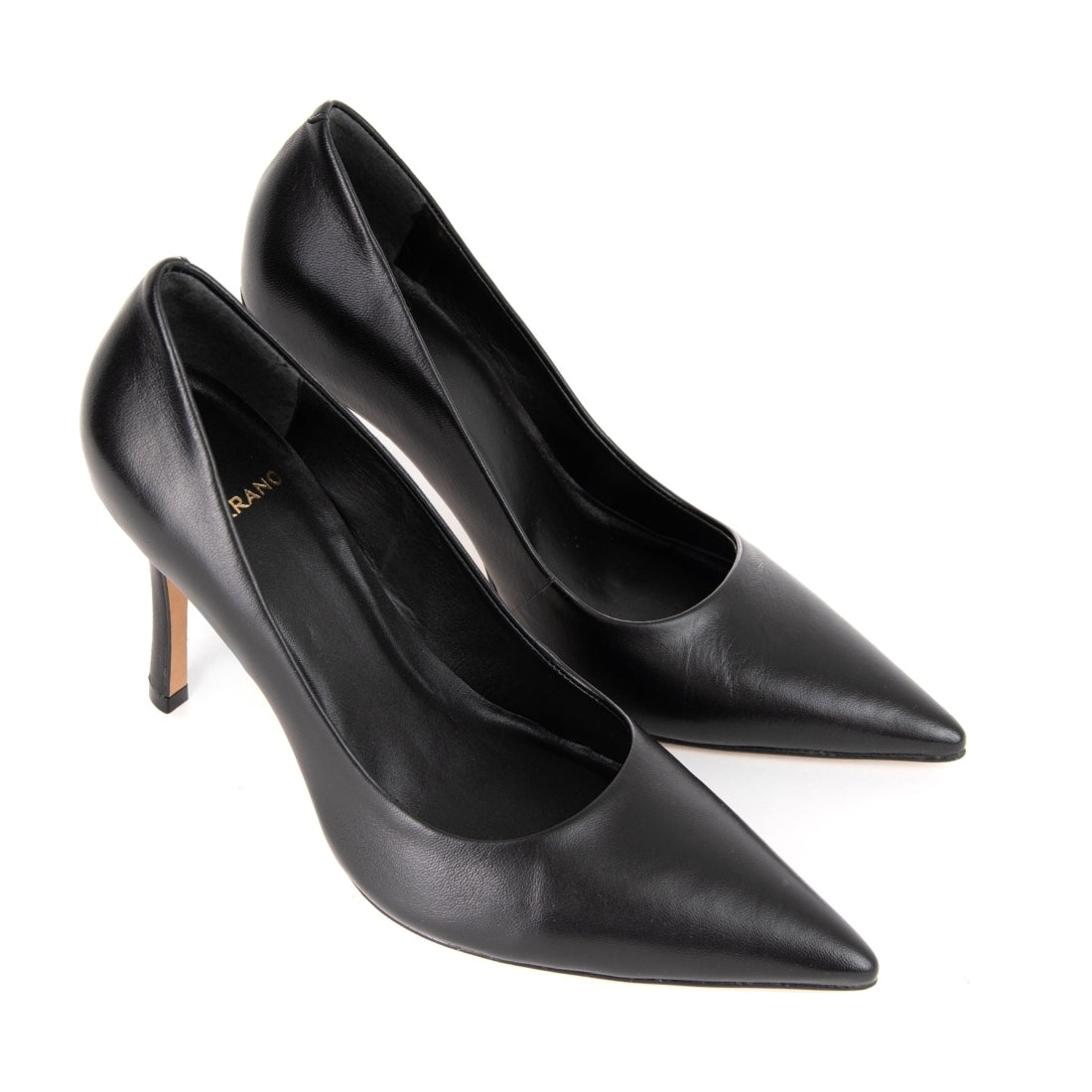 black elegant closed pumps