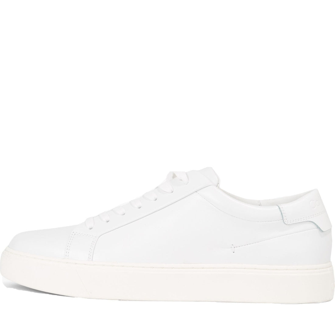 Calvin Klein mens triple white low top lace up leisure | Vilbury London