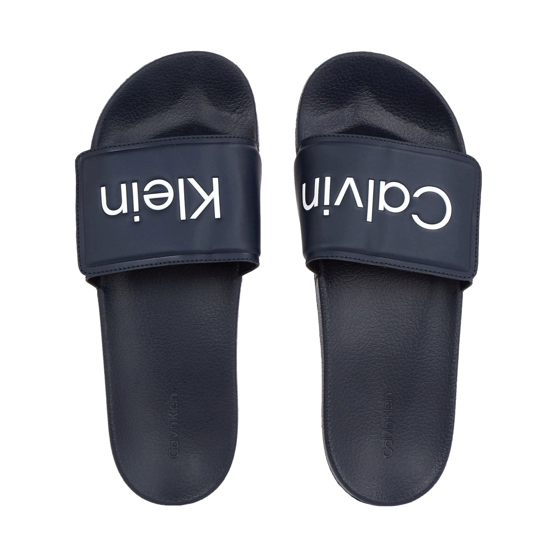 Calvin Klein mens navy casual open pool slide | Vilbury London